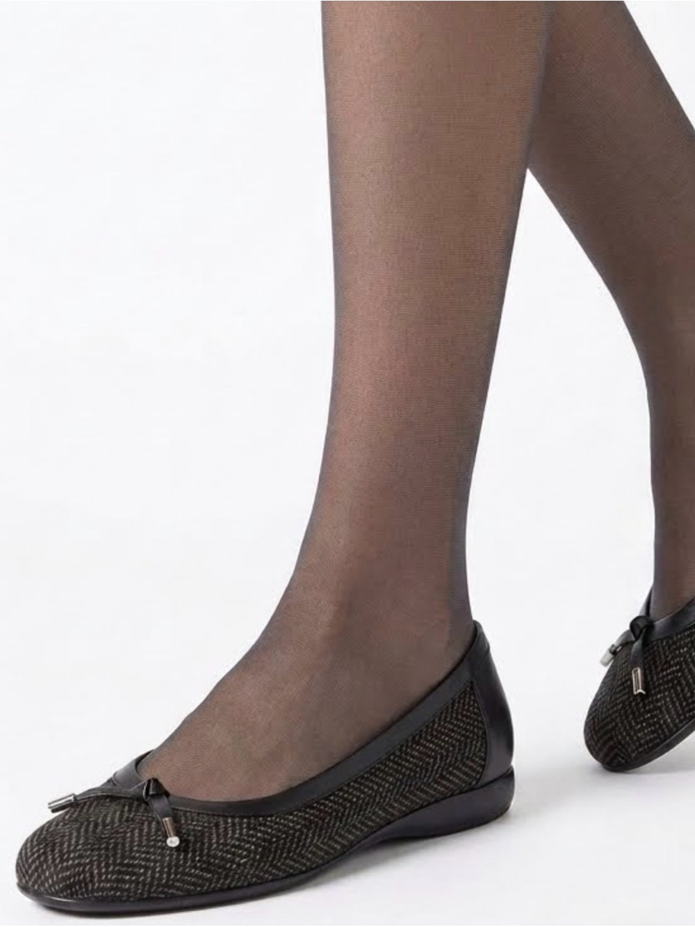 Vintage Salvatore Ferragamo Herringbone Woven Leather Trim Driving Flats 9 B